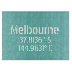 Planche À Découper Melbourne Latitude Longitude