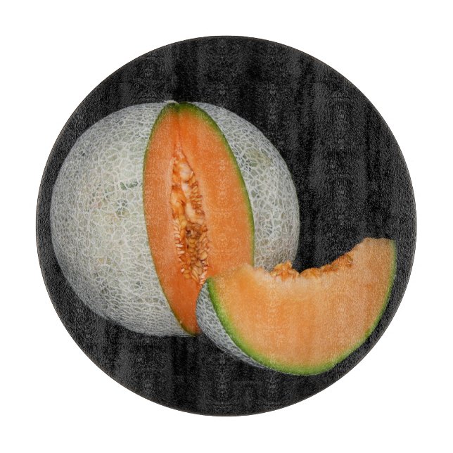Planche À Découper Melon Cantaloupe tranché (Devant)