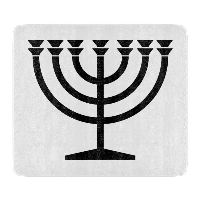 Planche À Découper Menorah juive (symbole du judaïsme) (Devant)