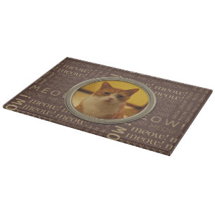 Planche À Découper Meow Motif Brown Ajouter votre propre photo de cha