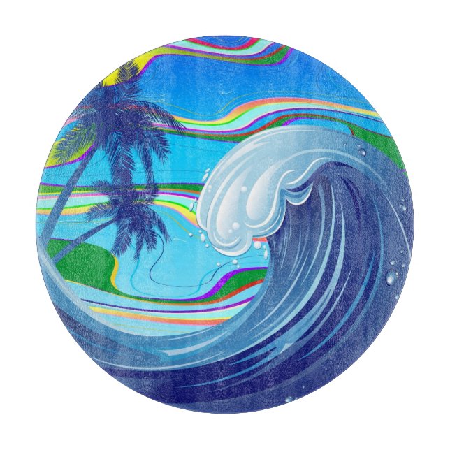 Planche À Découper Mer Océan Grande Vague Eau (Devant)