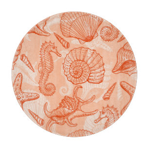 Planche À Découper Mer tirée à la main : Motif Vintage