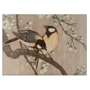 Planche À Découper Mésange japonaise asiatique Ohara Koson Oiseau Cha