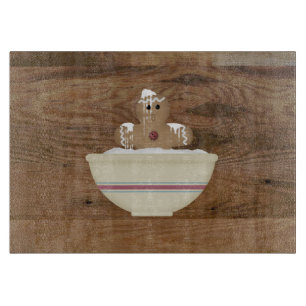 Planche À Découper Messy Gingerbread Homme Glass Cutboard