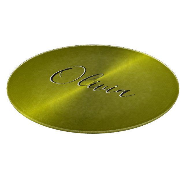 Planche À Découper Métal jaune brillant (Coin)