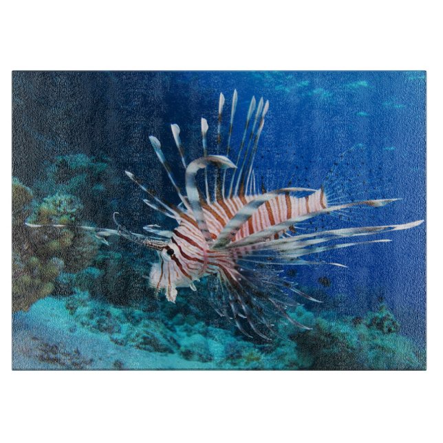 Planche À Découper Miles de poissons-lions ou de ptérois, poissons de (Devant)