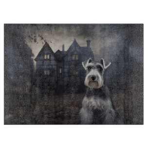 Planche À Découper Miniature Schnauzer Halloween Épouvantable