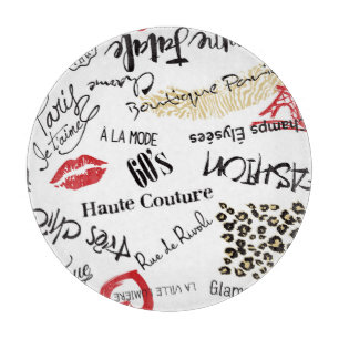 Planche À Découper Mode Paris : motif glamour vintage.