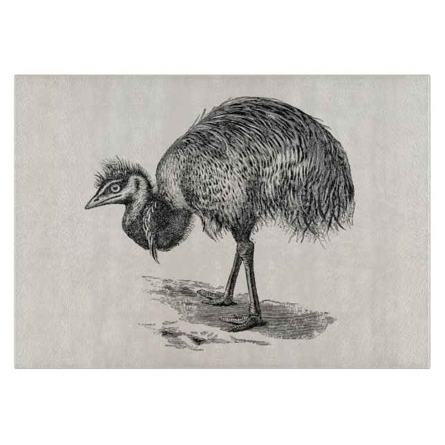 Planche À Découper Modèle australien d'illustration d'oiseau d'émeu (Devant)