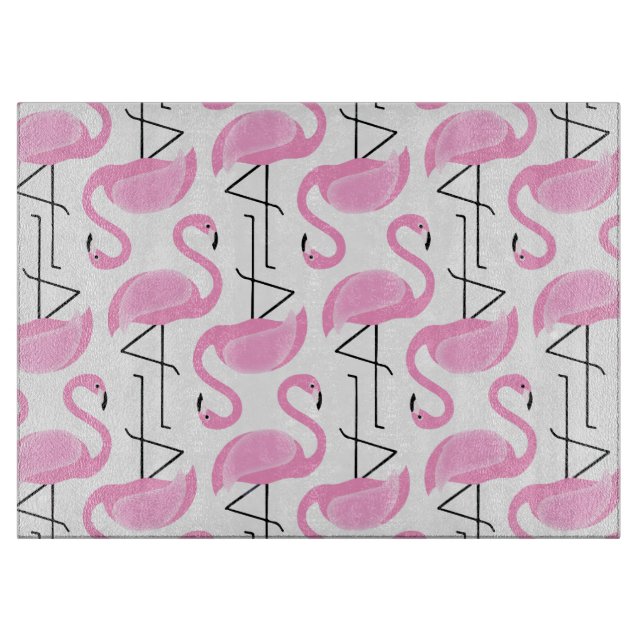 Planche À Découper Modèle Flamingo rose moderne simple (Devant)