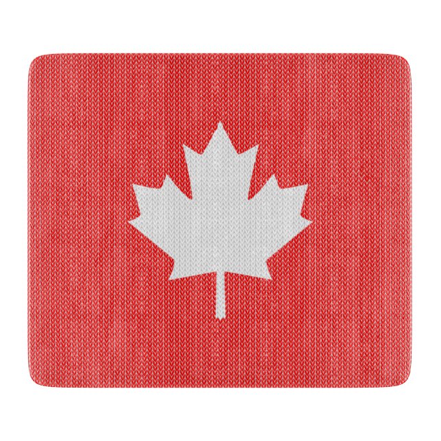 Planche À Découper Modèle Knit Maple Leaf Tricot Motif (Devant)