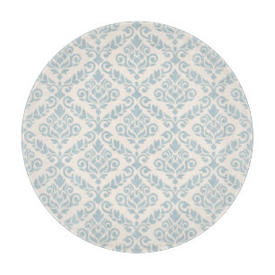Planche À Découper Modèle Prima Damask bleu sur crème