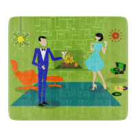 Planche à découper moderne de couples de la moitié