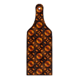 Planche À Découper Moderne Élégant Bohème Doré Motif d'Art Abstrait #