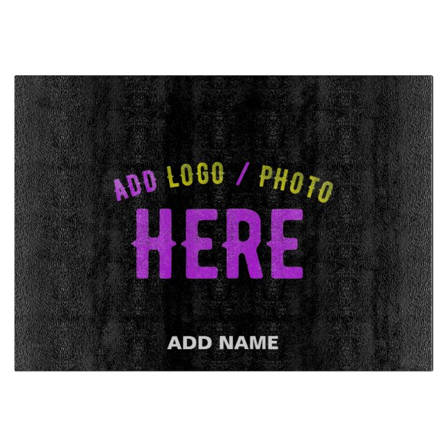 PLANCHE À DÉCOUPER MODERNE ET MODERNE PERSONNALISABLE NOIR VÉRIFIÉ (Devant)