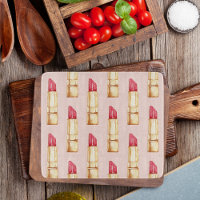 Moderne Pastel rose & rouge Motif à lèvres