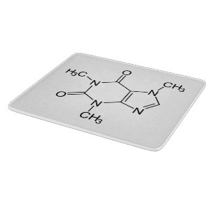 Planche À Découper Molécule de caféine Chimie Café Atomes