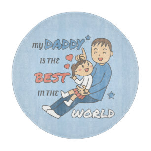 Planche À Découper Mon Papa Est La Meilleure Fête des pères Mignonne
