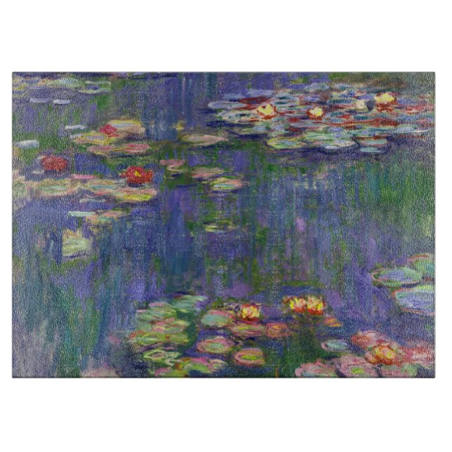 Planche À Découper Monet Water Lilies Chef-d'oeuvre Peinture (Devant)