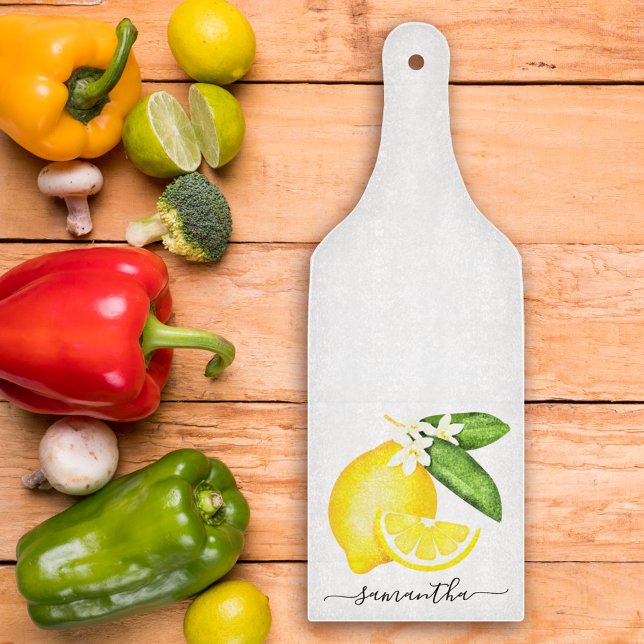 Planche À Découper Monogramme citron (Créateur téléchargé)