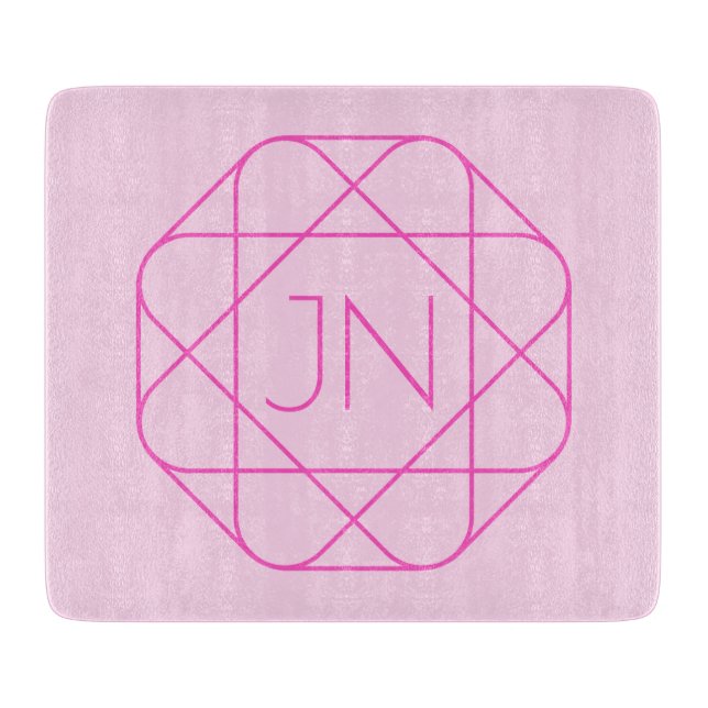 Planche À Découper Monogramme cool, Style de logo de hanche | Rose &  (Devant)
