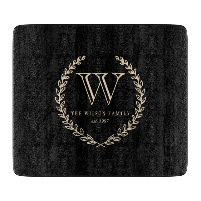 Planche À Découper Monogramme de tableau (Devant)
