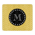 Monogramme noir jaune du motif | de Chevron