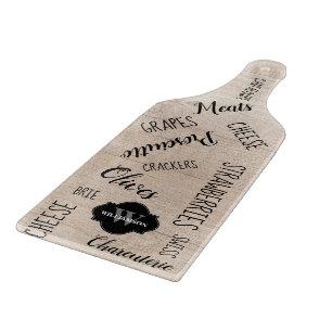 Planche À Découper Monogramme personnalisé Bois Imprimer charcuterie 