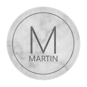 Planche À Découper Monogramme personnalisé moderne et porte-nom