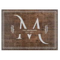 Monogramme rustique et élégant Faux Wood