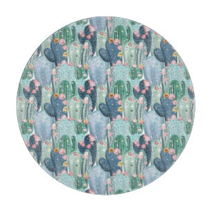 Planche À Découper Monogramme   Soft Patel Cactus Motif