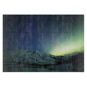 Planche À Découper Montagnes   Aurora Borealis & Milky Way Alaska