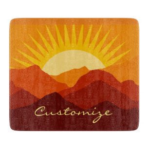 Planche À Découper Montagnes du désert Coucher de soleil Thunder_Cove