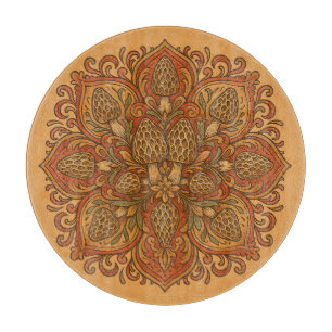 Planche À Découper Morel Mushroom Mandala