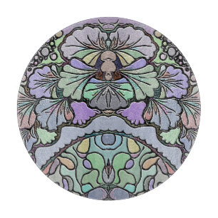 Planche À Découper Mosaïque florale violet