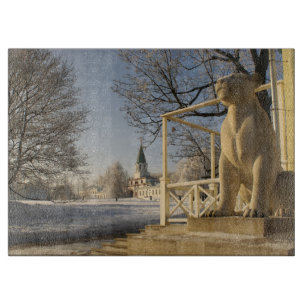 Planche À Découper Moscou. Hiver. sculpture de lions