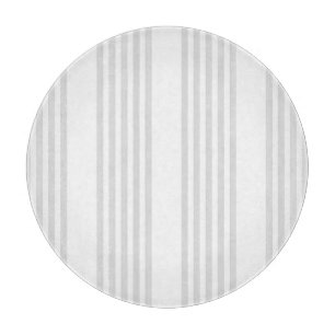 Planche À Découper Motif à cinq bandes gris clair et blanc