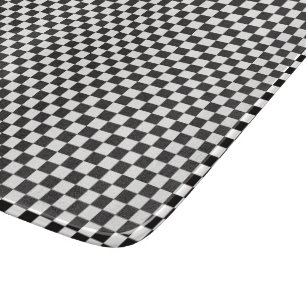 Planche À Découper Motif À damiers noir et blanc