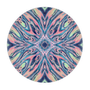 Planche À Découper motif agate de corail océanique