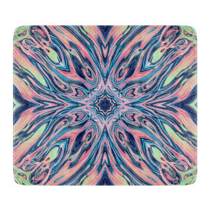 Planche À Découper motif agate de corail océanique