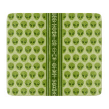 Motif Alien vert mignon avec votre nom dans Glyphe