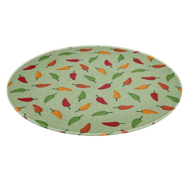 Planche À Découper motif au piment (Coin)