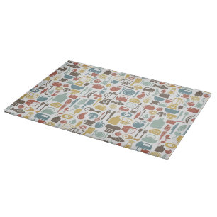 Planche À Découper Motif avec des icônes de cuisine