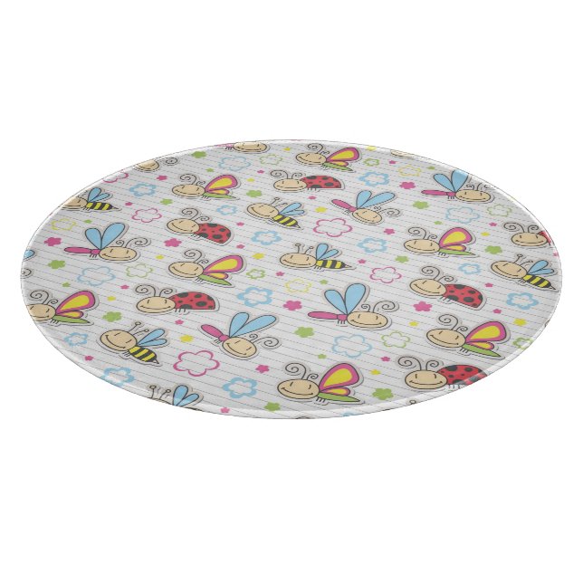 Planche À Découper motif avec des insectes (Coin)