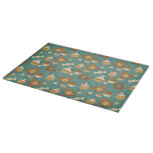 Planche À Découper Motif avec des petits gâteaux et des sucreries