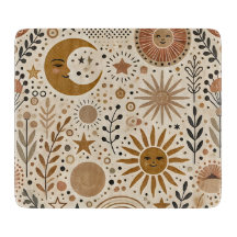 Motif Boho Celestial Soleil et Lune