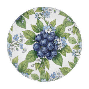 Planche À Découper Motif botanique de fleur de bleuet vintage