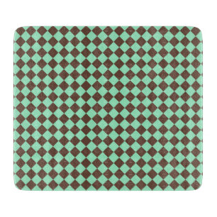 Planche À Découper Motif Brown de contrôle du diamant vert