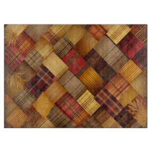 PLANCHE À DÉCOUPER MOTIF BROWN ROUGE JAUNE ORANGE PLACÉ AUTOMNE