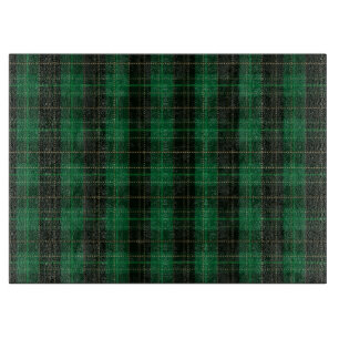 Planche À Découper Motif carreau de Noël hiver vert festif